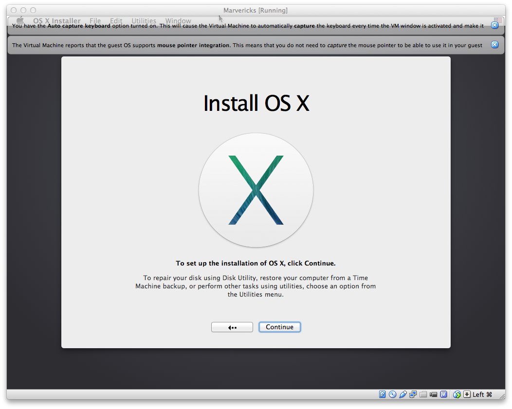 VirtualBox で Marvericks を起動して Boxen をビルド & スクラップする (したい)