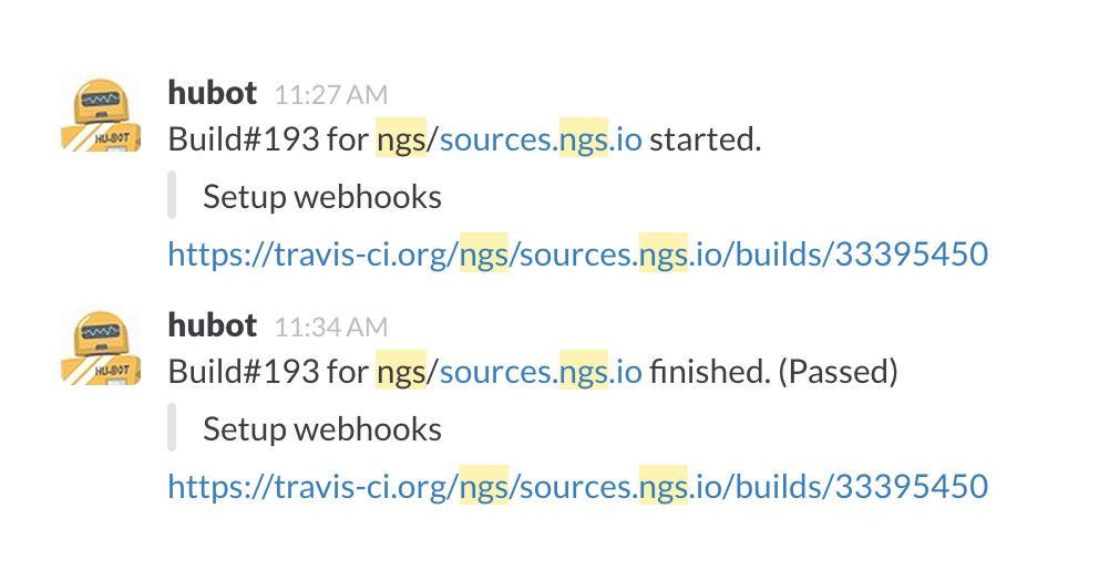 Hubot で Travis CI の Webhook を受ける