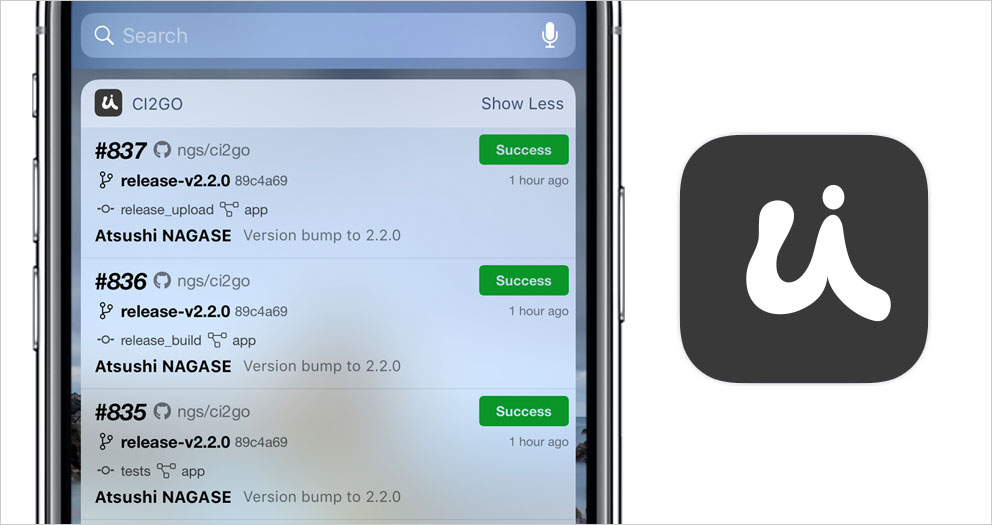 CI2Go Today ウィジェット対応